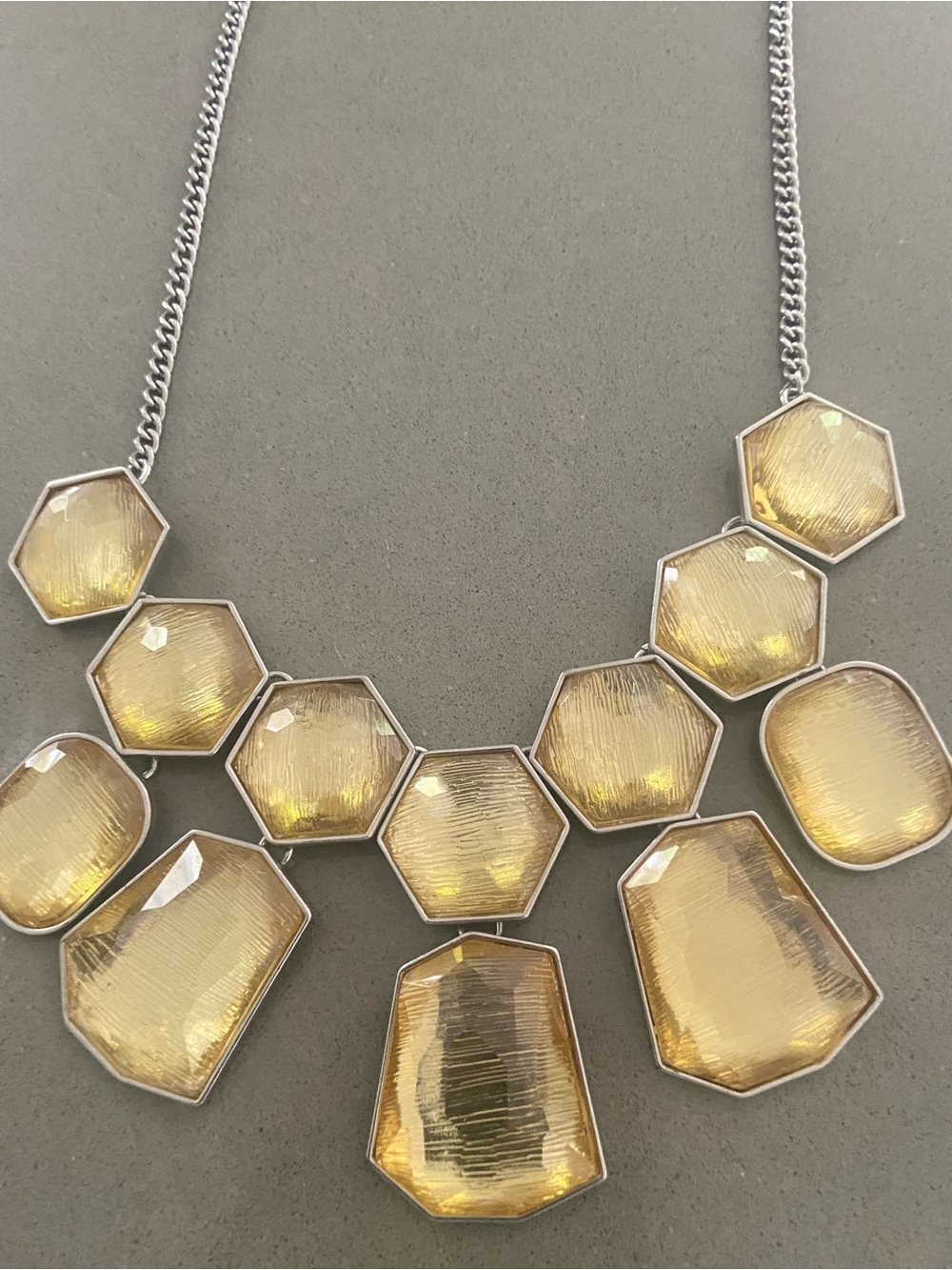 Gold Tone Geometric Statement Necklace - Women Jewelry